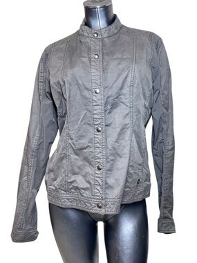 Kuhl Women’s Jacket XL Gray Snap Front Lightweight Outdoor Utility Coat Hiking